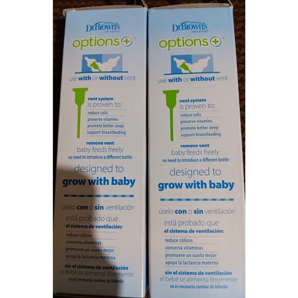 Dr. Brown Anti Colic Bottles NEW 2 TWO 4 oz. Ea. 0 Months+ - Picture 2 of 6